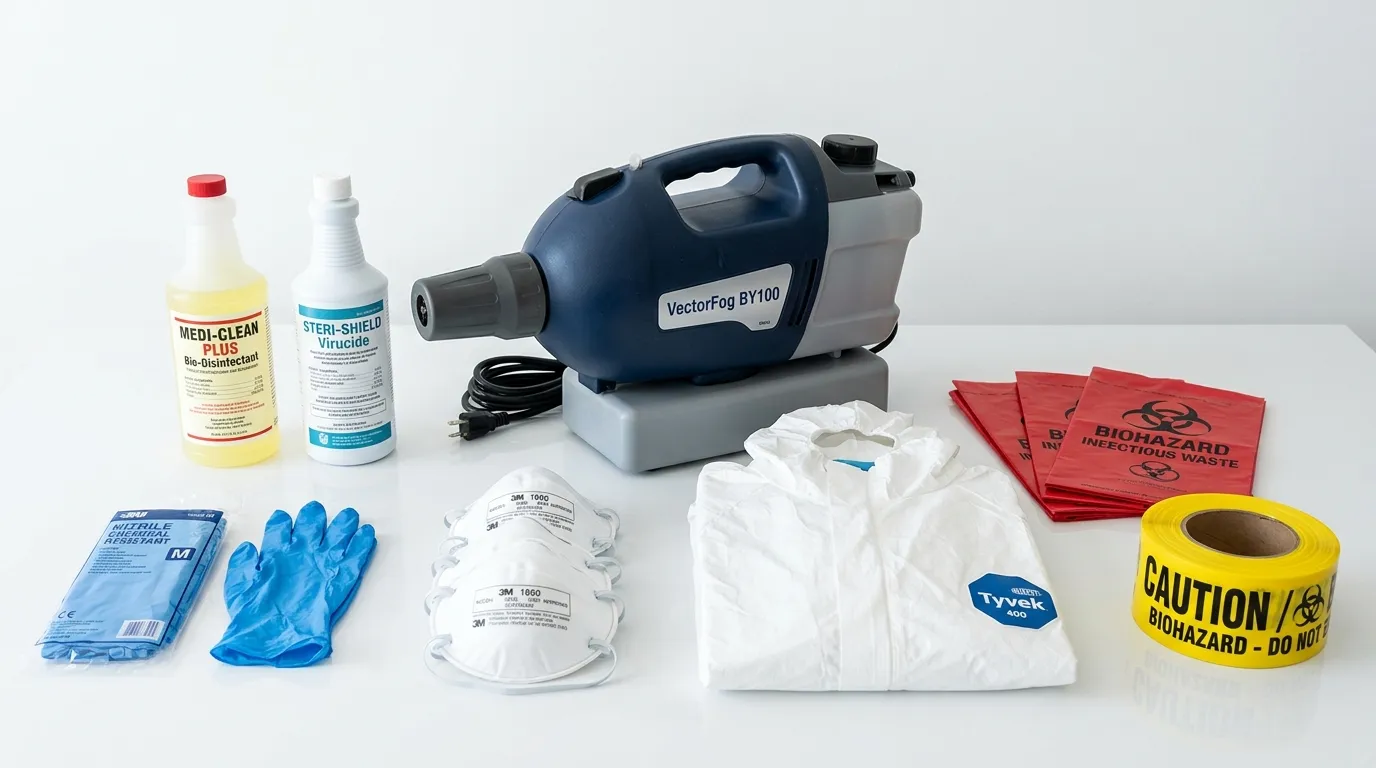 Professional biohazard remediation crew working in Lake Zurich